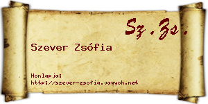 Szever Zsófia névjegykártya