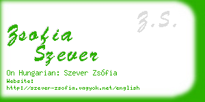 zsofia szever business card