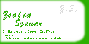 zsofia szever business card